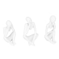 thumbnail image 2 of Estatua de 3 piezas Thinker Bling Bling resina blanca, 2 of 12