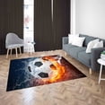 thumbnail image 2 of Man Cave Rug, Personalized Gifts Rug, Gift For The Home Rugs, Ball Rug, Salon Decor Rug, Gym Rug, Ball Fire Rug, Corridor Rugs, Entry Rug, 2'x3' - 60x90 cm, 2 of 7