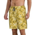 thumbnail image 2 of Kdxio Flower Pattern Mens Casual Shorts - Drawstring Summer Beach Sports Shorts for Men, 2 of 9
