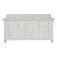 thumbnail image 6 of Bella 72" Double Bathroom Vanity with White Cabinet and Quartz Top, 6 of 6