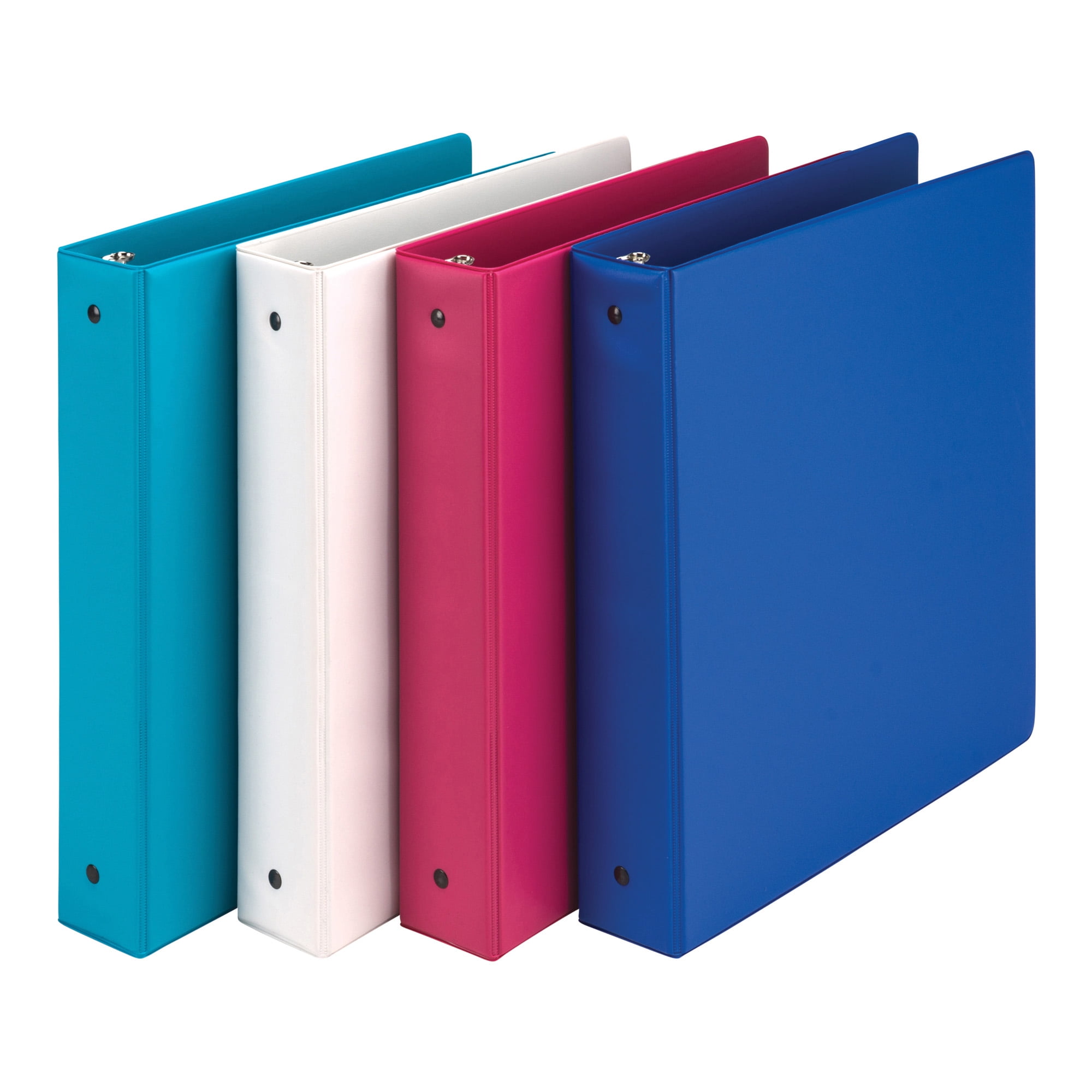 Samsill Fashion 1.5 Inch Round Ring Binder, Assorted Colors, 4 Pack