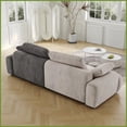 thumbnail image 5 of Modern 2-Seat Sofa with Thickened Suede Fabric, 86.6'' Large Size for Living Room, Beige & Grey Contrast Design, 5 of 12
