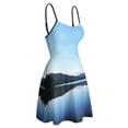 thumbnail image 4 of Lake Mountains Trees Sky Reflections Slip Dress Dress Summer Elegant Women's Dress Women's Clothing, 4 of 6