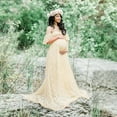 thumbnail image 3 of asdoklhq Maternity Clothes for Women,Pregnant Off Shoulder Lace Long Maxi Dress Gown Photography Prop, 3 of 8