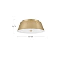 thumbnail image 6 of 83513LCB Lark Tess - 16W 2 LED Medium Flush Mount-5.5 Inches Tall and 14 Inches Wide-Lacquered Brass Finish, 6 of 7
