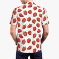 thumbnail image 3 of Balery Strawberries Printed Men’s Short Sleeve Polo Shirt, Midweight Men's Shirt,Golf Polo shirts -Medium, 3 of 8