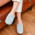 thumbnail image 7 of Mens & Women Corduroy Slippers Memory Foam House Shoes Fur Lined Unisex Clogs, 7 of 7