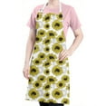 thumbnail image 5 of White Sunflower Pattern Apron-Garden Aprons for Women with Pockets-Cotton Linen Waterproof Kitchen Cooking Gardening Aprons Adjustable for Kitchen,Cooking,BBQ and Salon 33x27 Inch, 5 of 7
