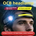 thumbnail image 6 of LED Headlamp Rechargeable, Wide Beam Head Lamp, COB Silicone Sensor Headlamp with 7Mode Head Lights for Forehead, Bright Headlamps for Adults, Red Light Headlight, 6 of 9