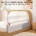 thumbnail image 3 of Oioane 59in Bed Rail for Toddlers, Foldable Baby Safety Bed Rail Guard with Height Adjustable for Full, Queen, King Bunk Size Bed, Gray, 3 of 9