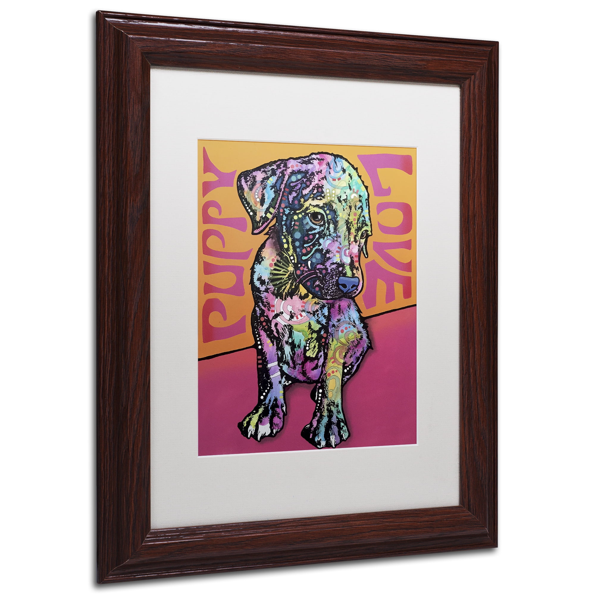 Trademark Fine Art 'Puppy Love' Matted Framed Art by Dean Russo
