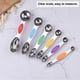 thumbnail image 3 of Cucharas medidoras de mano Juego de acero inoxidable para pasteles secos Panadería Chef Utensilios de cocina Niños Adultos Accesorios para herramientas de aceite de cocina 6 piezas, Colorido Inevent HA009706-02, 3 of 7