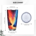 thumbnail image 4 of Fotbe Wolf Pattern 20 oz Tumbler Stainless Steel Vacuum Insulated Coffee Ice Cup Double Wall Travel Flask Leak-proof Coffee Cup-Without Straw, 4 of 8