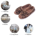 thumbnail image 7 of Diabetic Slippers for Women Memory Foam Arthritis Edema Adjustable Open Toe Swollen Feet House Shoes, LEOPARDBROWN 7, 7 of 7