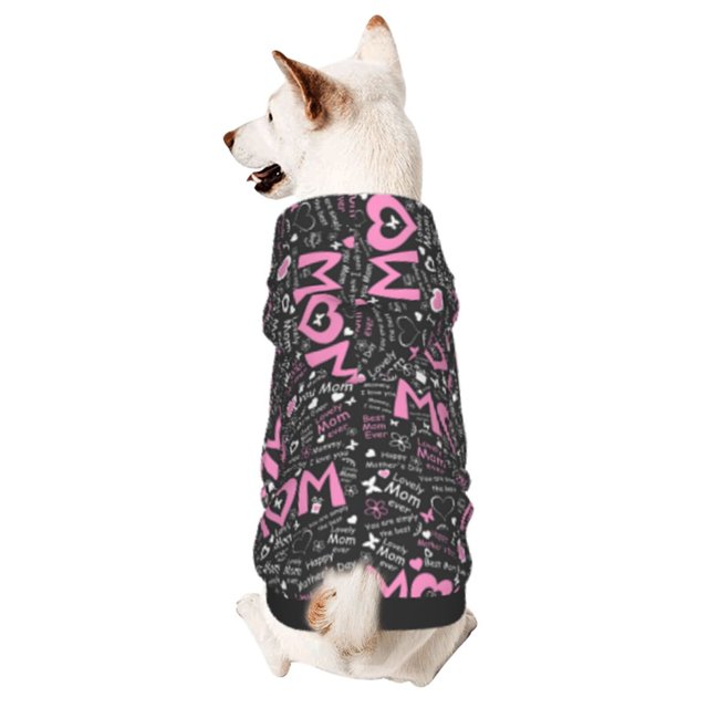 Balery Lovely Mom Ever Sudadera con Capucha para Perros Pequeños – Ropa para Mascotas, Disfraz para Perros y Gatos, Ideal para Fiestas y Cosplay-Medium