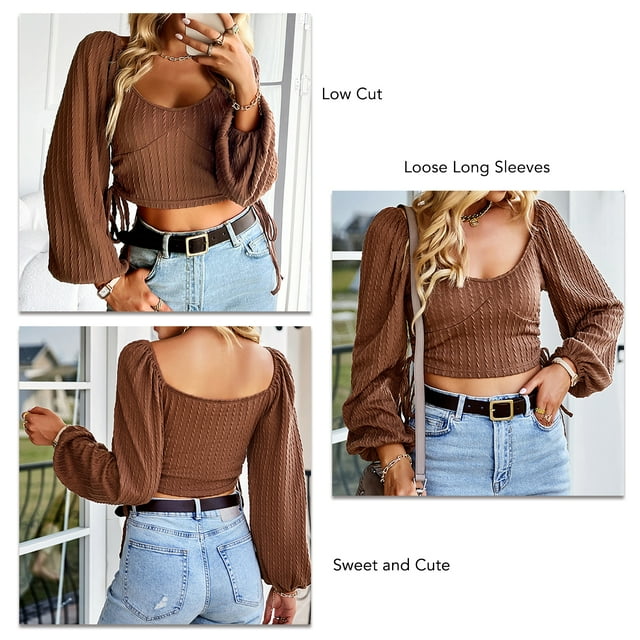 Camisa Corta De Manga Larga, Corte Bajo, Dulce, Linda, Para Mujer, Principios De Otoño, Suave Y Cómoda Para Fiesta. Ccdes Otros