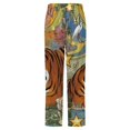 thumbnail image 6 of Two Tigers Tranquil Serene Scene Winter Female Pants Flannel High Waist Women Pants Lady Warm Straight Leg Plush Trousers, 6 of 7