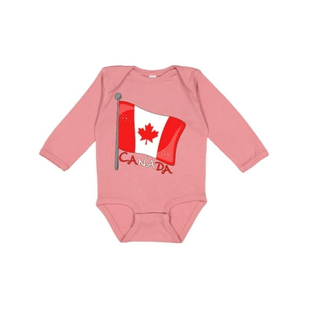 

Inktastic Canada- maple leaf flag Gift Baby Boy or Baby Girl Long Sleeve Bodysuit