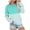 Light Blue, variant on Wancir Women's Casual Long Sleeve Color Block Tops Crewneck Sweatshirts Cute Loose Fit Pullover