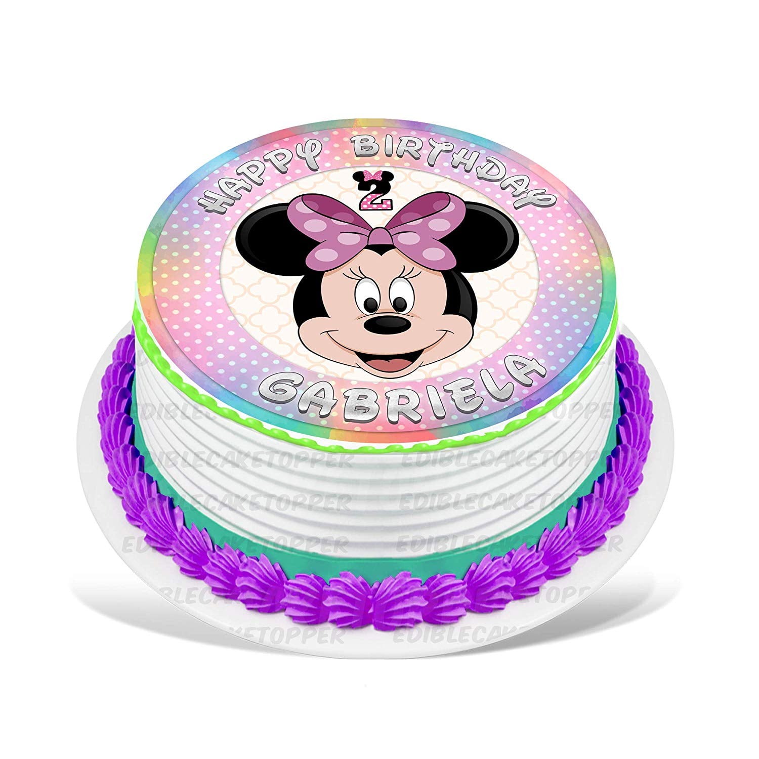 Minnie Mouse Edible Cake Image Topper Personalized Picture