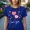 Blue, variant on Lilgiuy Heart Valentines Day Shirt for Women's Cute Heart Graphic T Shirts Casual Short Sleeve Crewneck Summer Tees Tops for Party Club Birthday