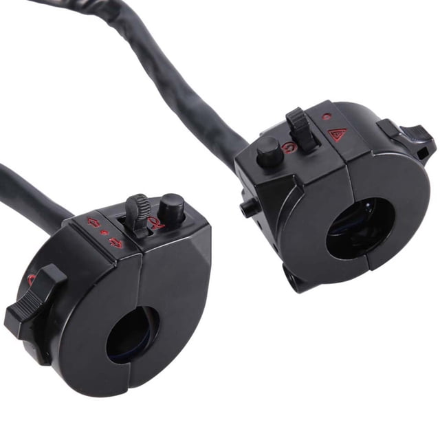 Motorcycle Handlebar Switch Motorcycle Switch Black Aluminum Pair Of Universal 22Mm Motorcycle Handlebar Switch Control Left Right Side Horn