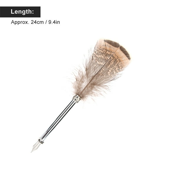Feather Pen Set,Vintage Style Calligraphic Feather Business Gift Feather Pen Finest Materials