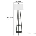 thumbnail image 5 of Benjara Lampadaire avec 3 Étagères et Support Trépied, Noir, 5 of 5