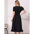 thumbnail image 3 of DARING DIVA Women's Gothic Pirate Costume High Low Vintage Dress M Black, 3 of 6
