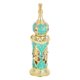 thumbnail image 5 of Frasco de perfume para mujer de 12 ml, estilo retro antiguo de Oriente Medio, de cristal con forma de flor de vid, vacío para aceites esenciales, decoración de bodas (verde y dorado), 5 of 7