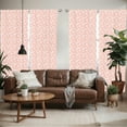 thumbnail image 2 of Ambesonne Coral Window Curtains, Leaves Florets Petals, Each 28" W x 63" L, Coral, 2 of 5