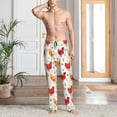 thumbnail image 2 of Naloa Colorful Flower Chickens Pajama Pants Men, PJ Bottoms, Sleep & Lounge Pants-Medium, 2 of 6