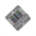 thumbnail image 4 of Vehicle and ship multi-channel Fuse Box with positive and negative 6-way fuse holder LED lamp insert circuit modification protection box, 4 of 5