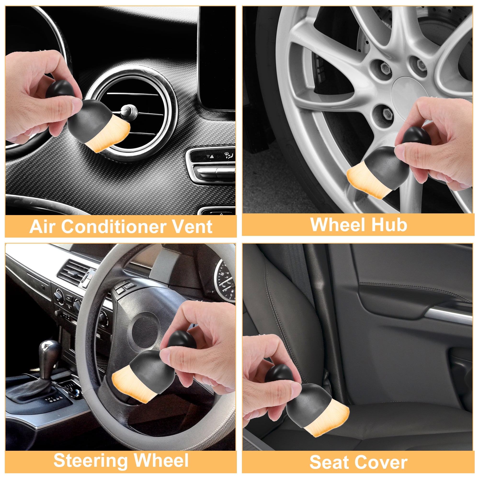 Unique Bargains Car Interior Dust Brush Soft Bristles for Dashboard Vents