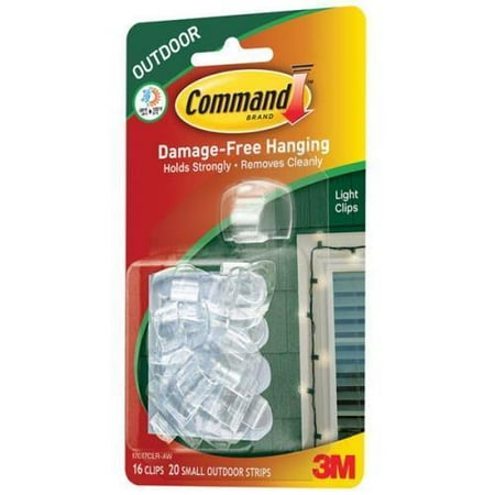 Command Outdoor Light Clips Clear Small Com Command Outdoor Light Clips Clear Small