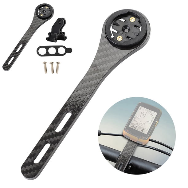 Soporte para computera para bicicletas, soporte integrado para manillar de biciclas de fibra de carbono soporte para computadora para bicicleta con soporte de luz para