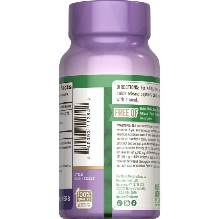 Black Elderberry Extract Capsules Supplement photo 2