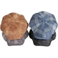 thumbnail image 4 of CoCopeaunts Newsboy Caps for Men Fashion Plaid Octagonal Hat with Elastic Flat Cap Women British Style Berets Vintage Painter Hat, 4 of 8