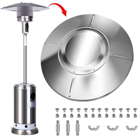 LineYDI Universal 5-PC Patio Heater Top Dome Reflector Shield Replacement Part 33" Round