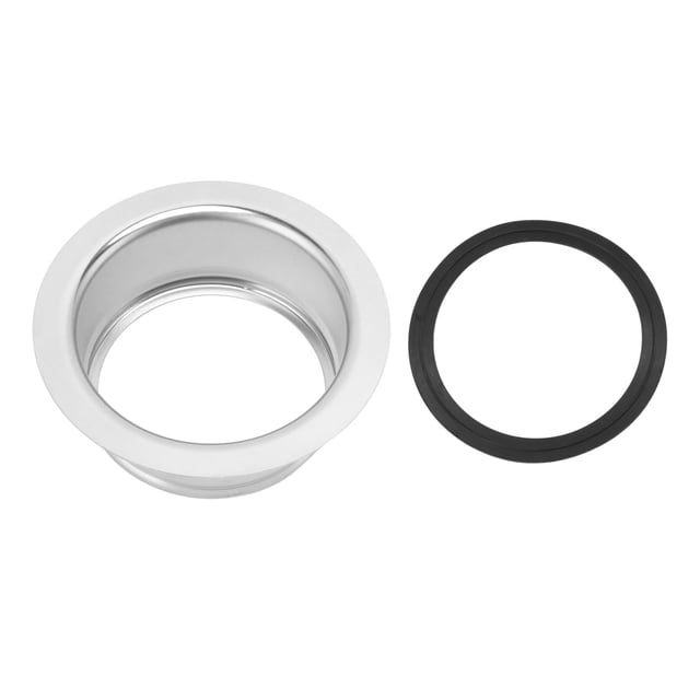 Extensión de brida para fregadero de acero inoxidable plateado para triturador de basura: pieza de repuesto para fregadero de cocina