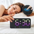 thumbnail image 3 of Unique Bargains Digital Dual Alarm Clock Dimmable Wall Clocks Pink, 3 of 6