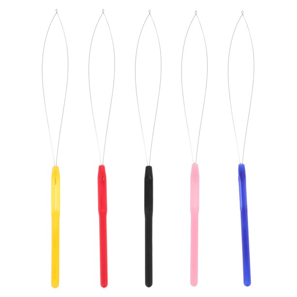 5 agujas para trenzar el cabello, para rastas, pelucas y crochet