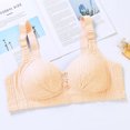 thumbnail image 3 of Fesfesfes Bras for Women Padded Shaped Bras Wire Free Side Lifted Underwear Bras Elegant Striped Printed Bras Gather Push Up Unwired Everyday Bras, 3 of 3