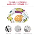 thumbnail image 5 of Balery Orange Green Avocado Shower Caps, Double Layer Waterproof Shower Cap, Double Layers Reusable Shower Cap With Soft Comfortable For Long Thick Hair Soft Bath Shower Hair Caps, 5 of 9