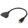 thumbnail image 1 of 4K HDMI Splitter Adapter, 1 Male to 2 Female Cable Converter for PC, Laptop, TV & Monitor, 1 of 1