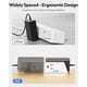 thumbnail image 3 of NTONPOWER Tiras de alimentación Enchufe plano con protección contra sobretensiones, cable de extensión montable con USB C, protector contra sobretensiones cable de extensión largo, blanco, 3 of 5