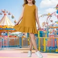thumbnail image 6 of Mgmyaa Girls Tank Dresses Summer Sleeveless Swing Midi Dress Crew Neck Casual Beach Dress for 5-15 Years, 6 of 8