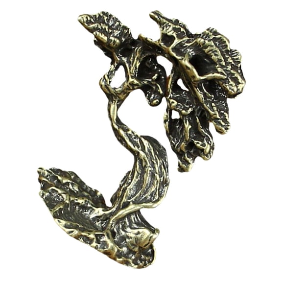 LIFKOME Pine Decor Brass Figurine Set for Adults, Office Desk Decoration, Elegant Home and Workspace