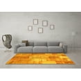 thumbnail image 3 of Ahgly Company Indoor Square Patchwork Yellow Transitional Area Rugs, 4' Square, 3 of 4