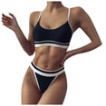 thumbnail image 1 of RKSTN Maillot de Bain pour Femmes Deux Pièces Imprimé Fleurs Patchwork Bikini à Blocs de Couleur Tenue de Plage Mode Décontractée Maillot de Bain pour Femmes, 1 of 7